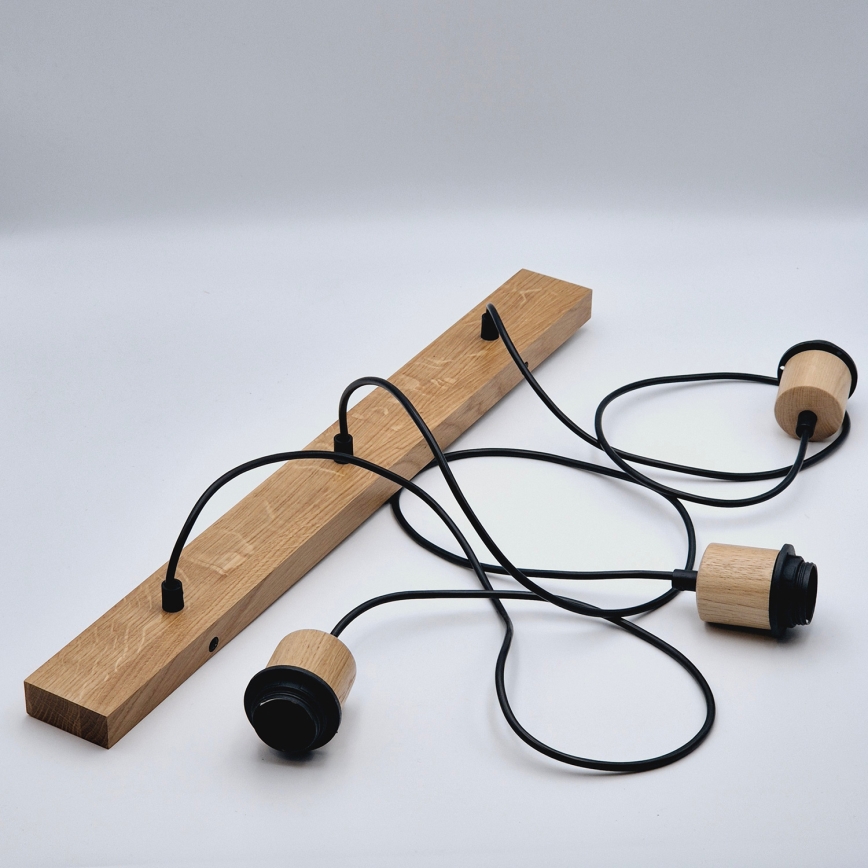 Brilagi - Lustr na lanku WOODY BASKET 3xE27/60W/230V dub