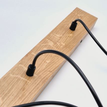 Brilagi - Lustr na lanku WOODY BASKET 3xE27/60W/230V dub
