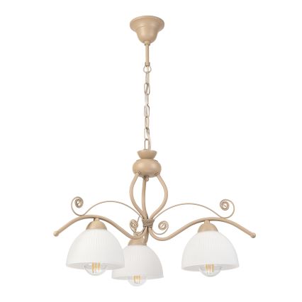 Brilagi - Lustr na řetězu ANTICO MODERN 3xE27/60W/230V béžová