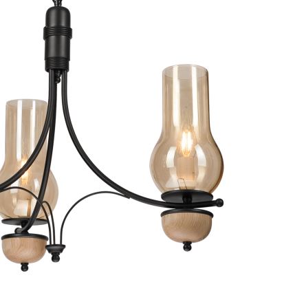 Brilagi - Lustr na řetězu COTTAGE 3xE14/40W/230V buk/hnědá
