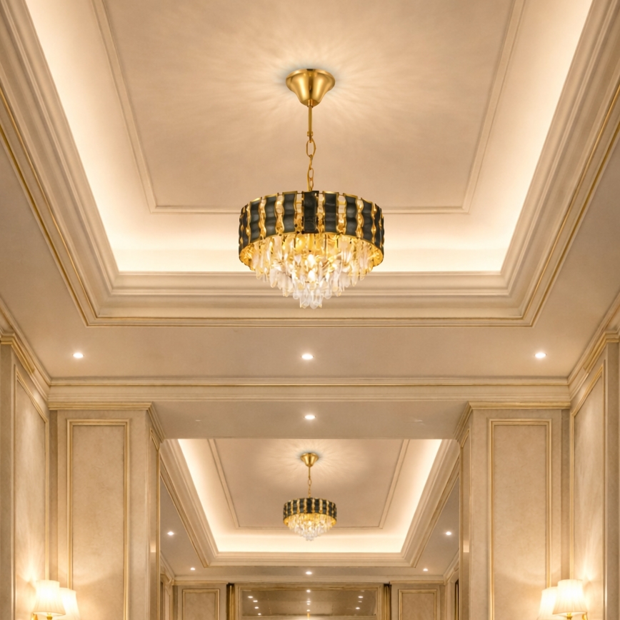 Brilagi - Lustr na řetězu CRISTAL 5xE14/40W/230V pr. 38 cm