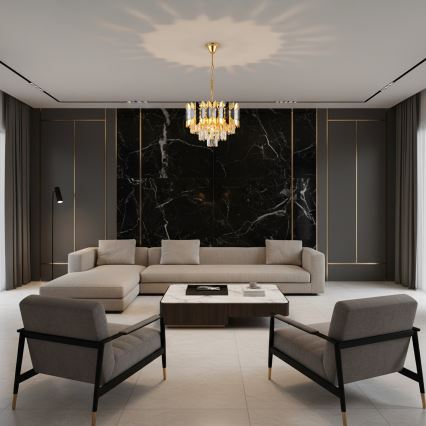 Brilagi - Lustr na řetězu CRISTAL 5xE14/40W/230V pr. 38 cm