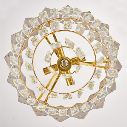 Brilagi - Lustr na řetězu CRISTAL 5xE14/40W/230V pr. 38 cm zlatá/černá