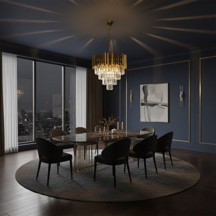 Brilagi - Lustr na řetězu CRISTAL 5xE14/40W/230V pr. 43 cm