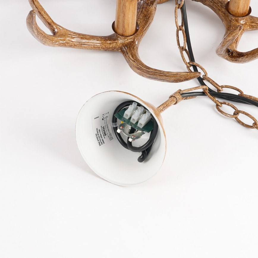 Brilagi - Lustr na řetězu DEER 6xE14/10W/230V pr. 70 cm paroží