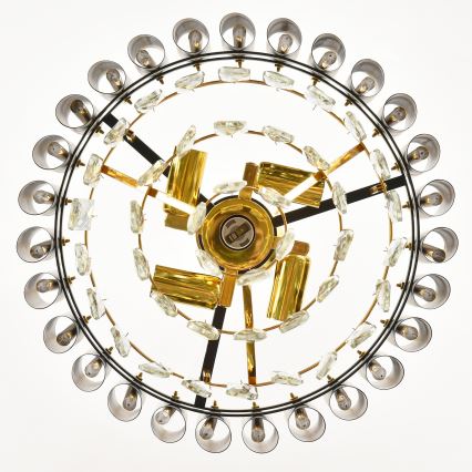 Brilagi - Lustr na řetězu ECLIPSE 5xE14/10W/230V pr. 38 cm černá/zlatá