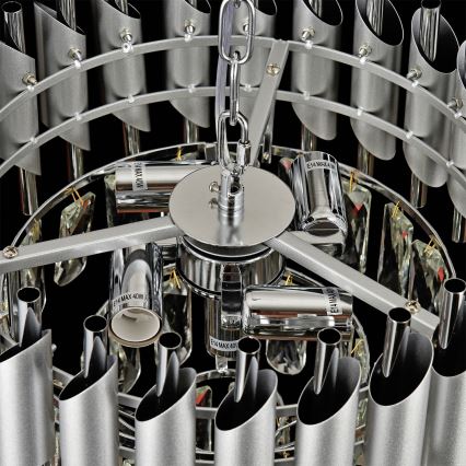 Brilagi - Lustr na řetězu ECLIPSE 5xE14/10W/230V pr. 38 cm stříbrná