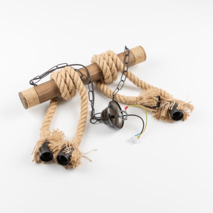 Brilagi - Lustr na řetězu KOS 4xE27/60W/230V buk