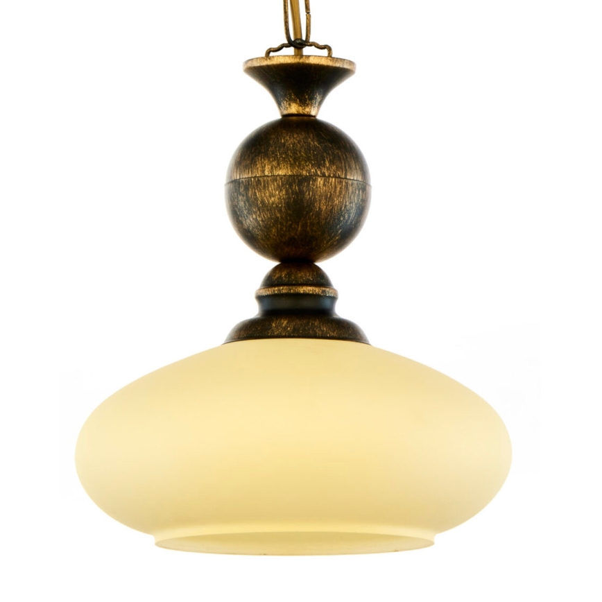 Brilagi - Lustr na řetězu MOLLERO 1xE27/15W/230V pr. 24 cm bronz/patina