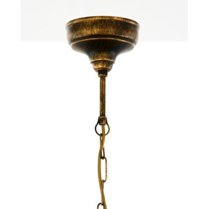 Brilagi - Lustr na řetězu MOLLERO 1xE27/15W/230V pr. 24 cm bronz/patina