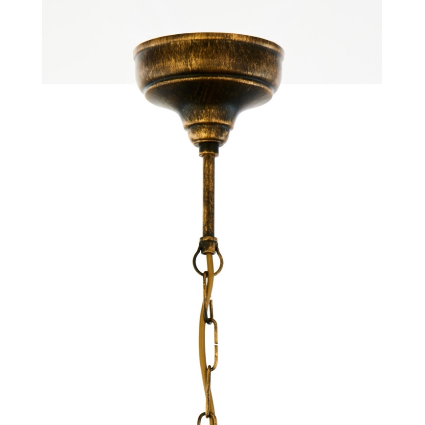 Brilagi - Lustr na řetězu MOLLERO 1xE27/15W/230V pr. 24 cm bronz/patina