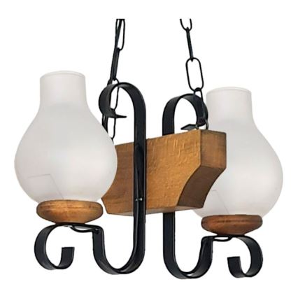 Brilagi - Lustr na řetězu QUEEN 2xE14/40W/230V buk