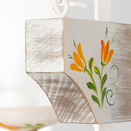 Brilagi - Lustr na řetězu QUEEN 2xE14/40W/230V buk/krémová