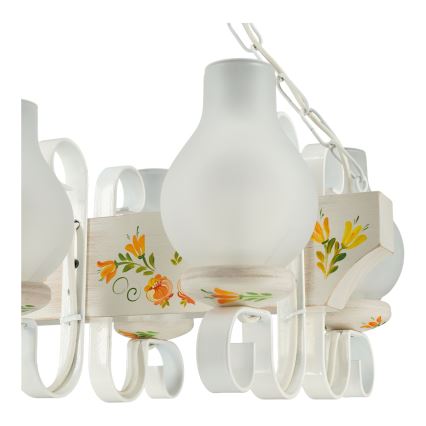 Brilagi - Lustr na řetězu QUEEN 4xE14/40W/230V buk/krémová