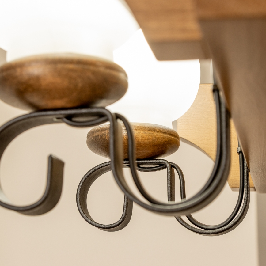 Brilagi - Lustr na řetězu QUEEN 8xE14/40W/230V buk/ořech