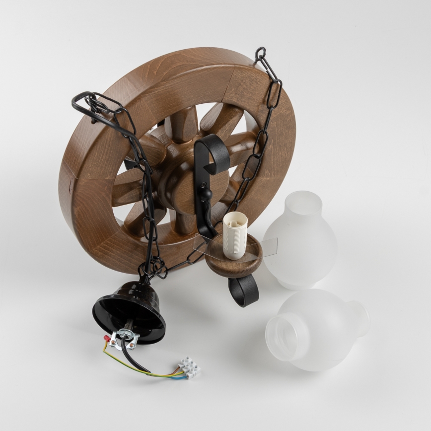 Brilagi - Lustr na řetězu ROATA 2xE14/40W/230V buk/ořech