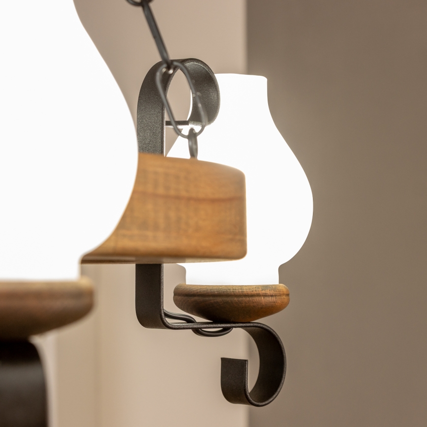 Brilagi - Lustr na řetězu ROATA 3xE14/40W/230V buk