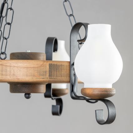 Brilagi - Lustr na řetězu ROATA 3xE14/40W/230V buk