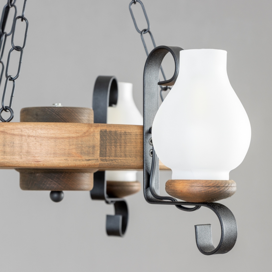 Brilagi - Lustr na řetězu ROATA 3xE14/40W/230V buk