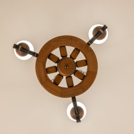 Brilagi - Lustr na řetězu ROATA 3xE14/40W/230V buk