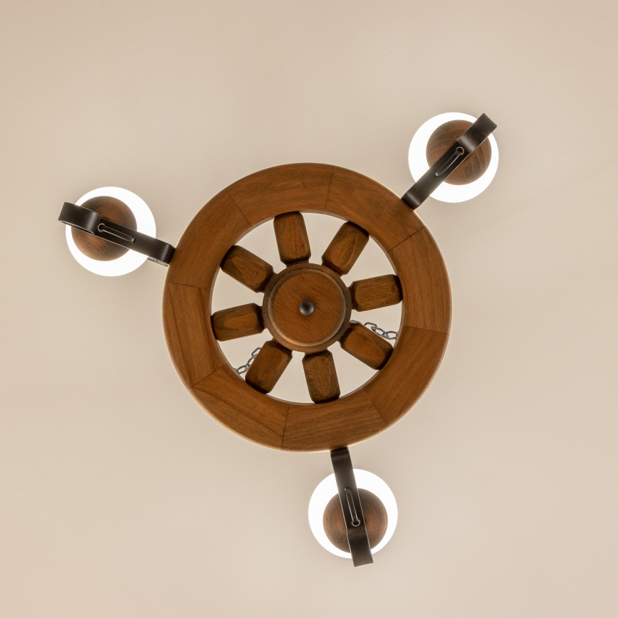 Brilagi - Lustr na řetězu ROATA 3xE14/40W/230V buk