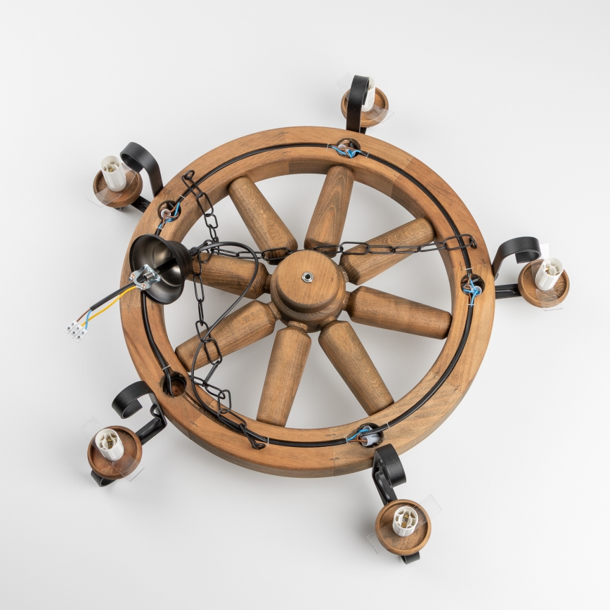 Brilagi - Lustr na řetězu ROATA 5xE14/40W/230V pr. 70 cm buk