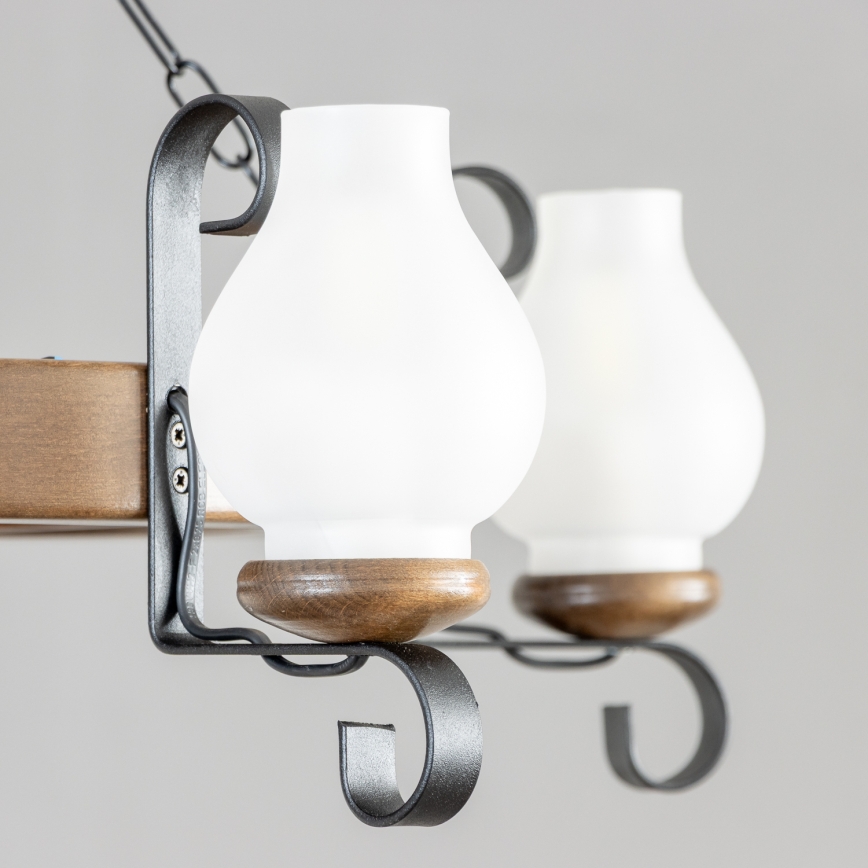 Brilagi - Lustr na řetězu ROATA 5xE14/40W/230V pr. 70 cm buk/ořech