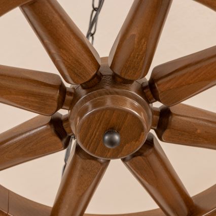 Brilagi - Lustr na řetězu ROATA 5xE14/40W/230V pr. 70 cm buk/ořech