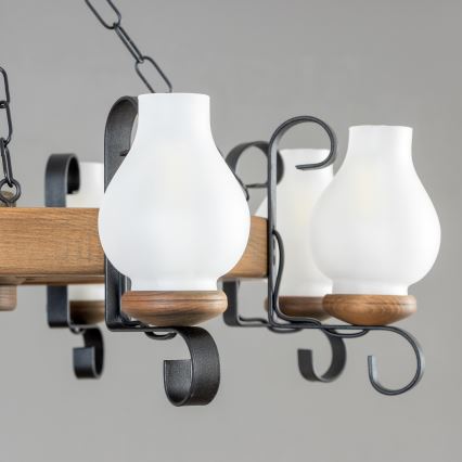 Brilagi - Lustr na řetězu ROATA 8xE14/40W/230V pr. 70 cm buk