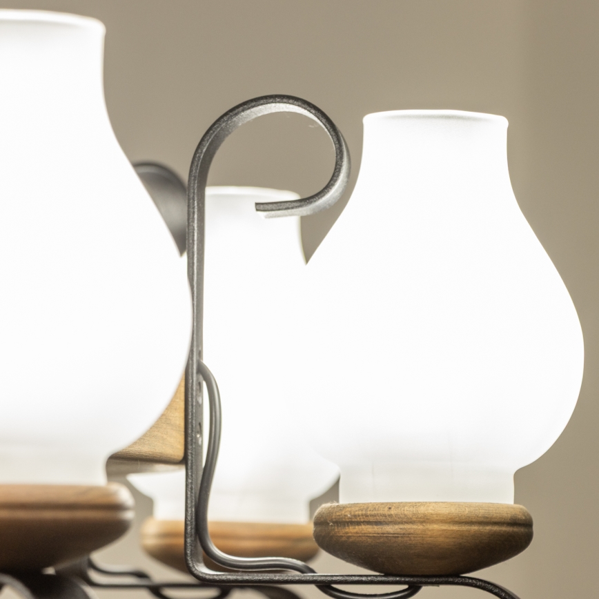 Brilagi - Lustr na řetězu ROATA 8xE14/40W/230V pr. 70 cm buk