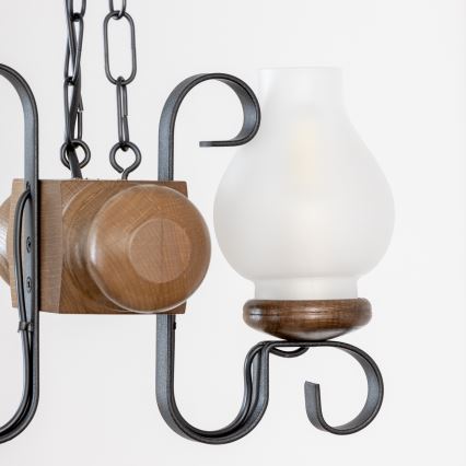 Brilagi - Lustr na řetězu RUSTIC 2xE14/40W/230V buk/ořech