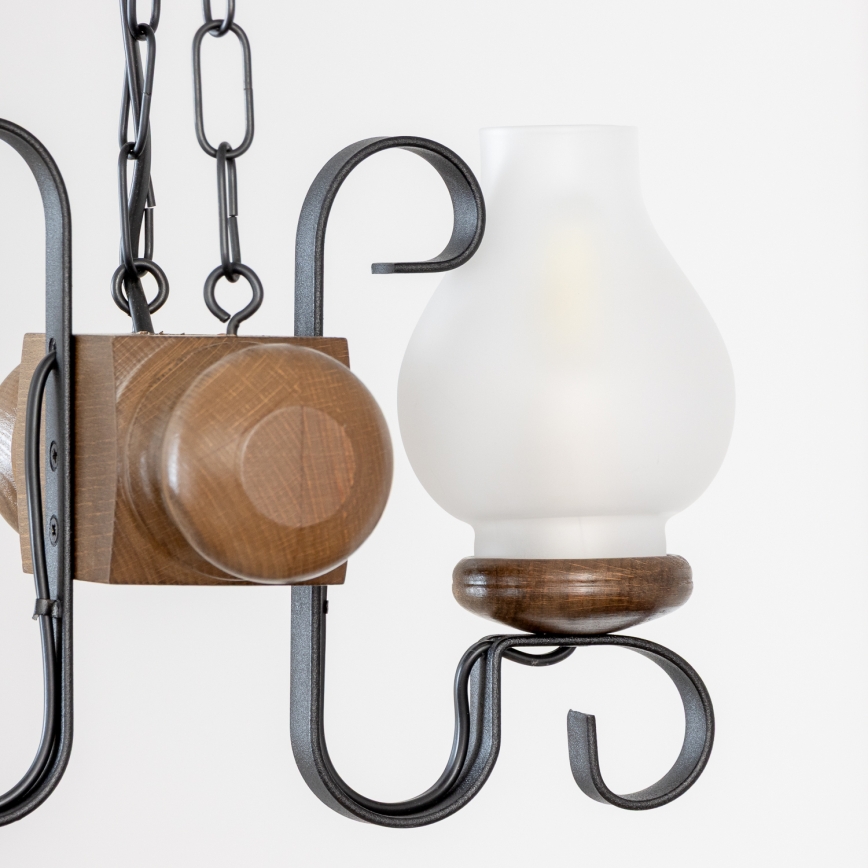 Brilagi - Lustr na řetězu RUSTIC 2xE14/40W/230V buk/ořech