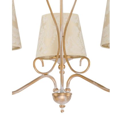 Brilagi - Lustr na řetězu SONIA 3xE27/15W/230V pr. 64 cm krémová/patina