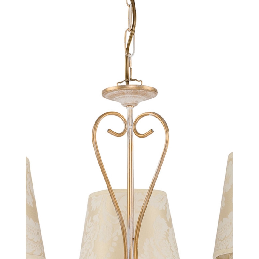 Brilagi - Lustr na řetězu SONIA 3xE27/15W/230V pr. 64 cm krémová/patina