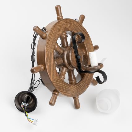 Brilagi - Lustr na řetězu TIMONA 2xE14/40W/230V buk/ořech