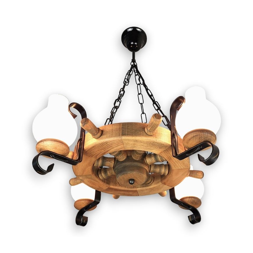 Brilagi - Lustr na řetězu TIMONA 4xE14/40W/230V buk