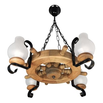 Brilagi - Lustr na řetězu TIMONA 4xE14/40W/230V buk