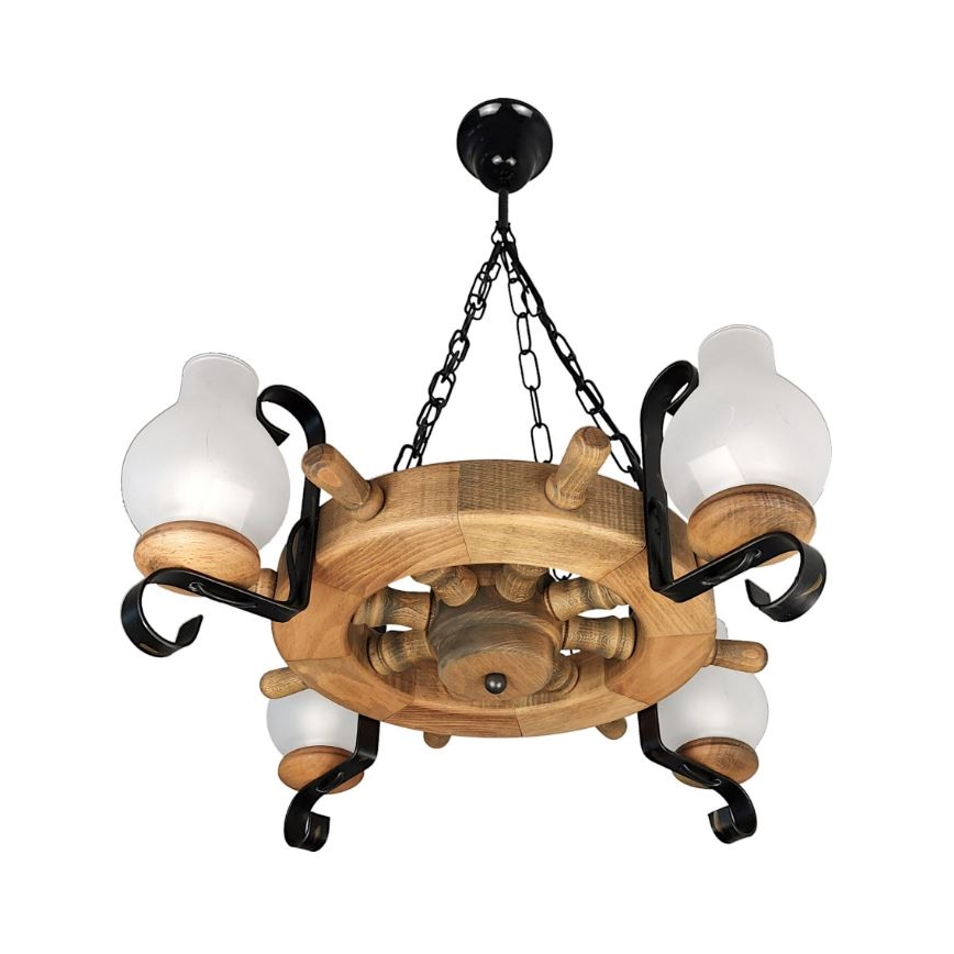 Brilagi - Lustr na řetězu TIMONA 4xE14/40W/230V buk