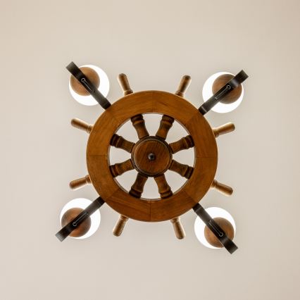 Brilagi - Lustr na řetězu TIMONA 4xE14/40W/230V pr. 50 cm buk