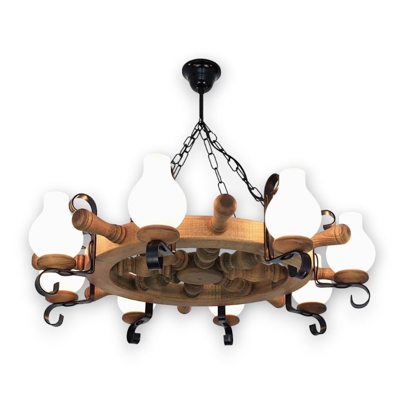 Brilagi - Lustr na řetězu TIMONA 8xE14/40W/230V buk