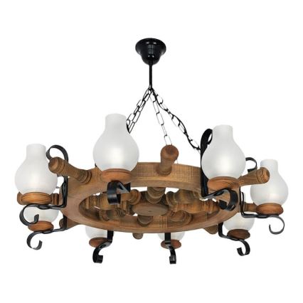 Brilagi - Lustr na řetězu TIMONA 8xE14/40W/230V buk