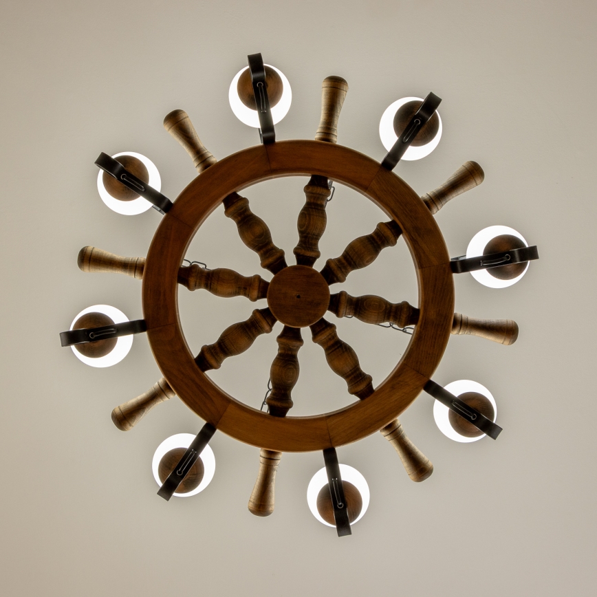 Brilagi - Lustr na řetězu TIMONA 8xE14/40W/230V pr. 70 cm buk