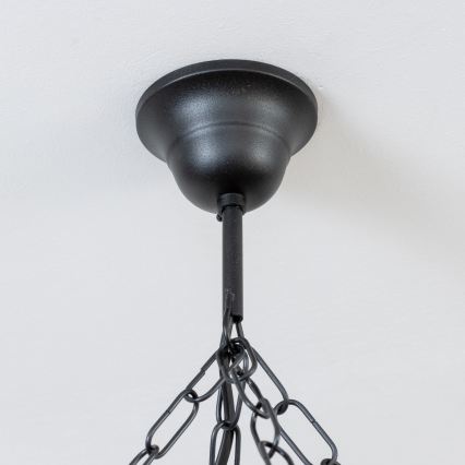 Brilagi - Lustr na řetězu TIMONA 8xE14/40W/230V pr. 70 cm buk/ořech