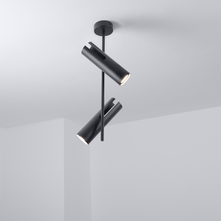 Brilagi - Lustr na tyči BRANCH 2xGU10/30W/230V černá