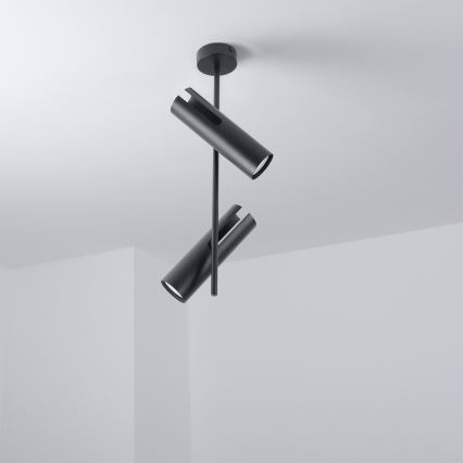 Brilagi - Lustr na tyči BRANCH 2xGU10/30W/230V černá