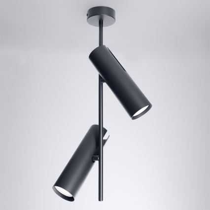 Brilagi - Lustr na tyči BRANCH 2xGU10/30W/230V černá