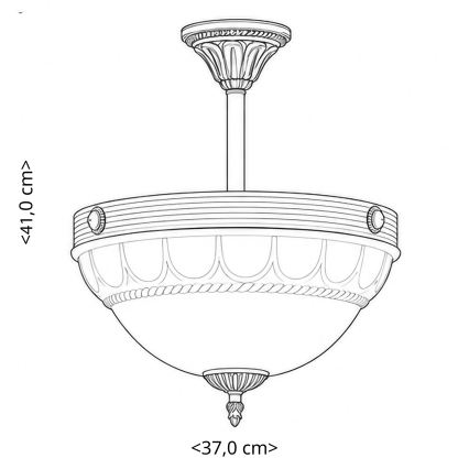 BRILAGI - Lustr na tyči DAHLIA 3xE27/40W/230V pr. 37 cm mosaz