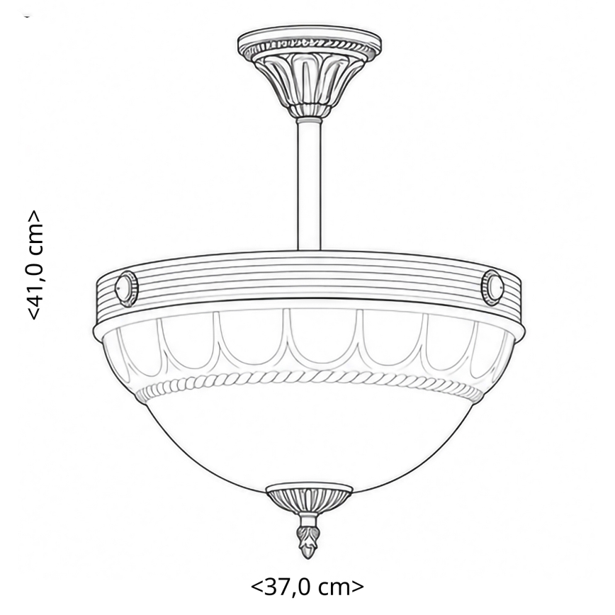 BRILAGI - Lustr na tyči DAHLIA 3xE27/40W/230V pr. 37 cm mosaz