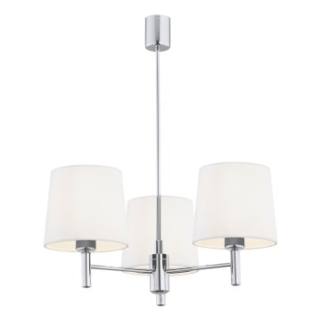 Brilagi - Lustr na tyči MONTE 3xE27/60W/230V krémová/lesklý chrom