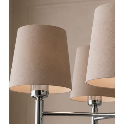 Brilagi - Lustr na tyči MONTE 5xE27/60W/230V béžová/lesklý chrom
